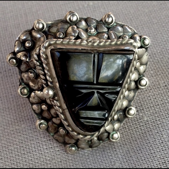 Vintage Taxco Silver Poison Ring - Picture 5 of 8